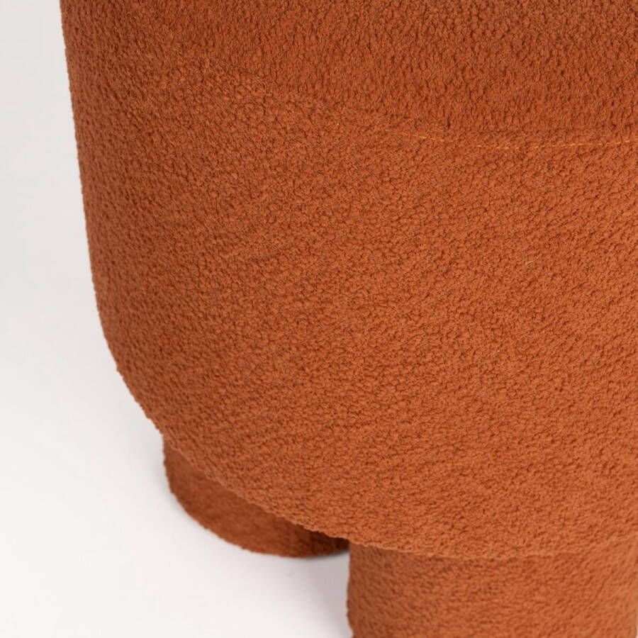 Puur Sylvia poef rood bruin
