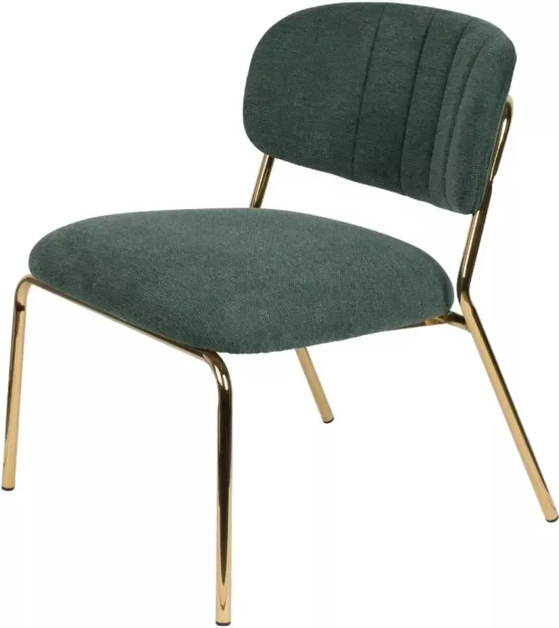 Puur Viken fauteuil donkergroen goud (Set van 2)