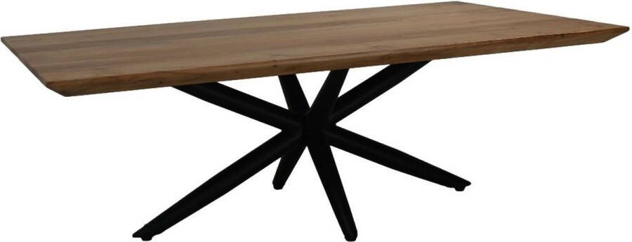 PuurSpirits Avery Salontafel Rechthoekige 130x75x44 cm Bruin Zwart Hout Metaal salontafels rond salontafels salontafel zwart salon tafel salontafel rond salontafel industrieel salontafel vierkant salontafel marmer salontafel wit