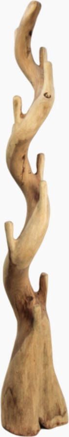 PuurSpirits Billy Kapstok Enkel 30x30x190cm Bruin Munggur wandkapstok kapstok staand kapstok wandkapstok kapstokken kapstok hangend kapstok zwart - Foto 1