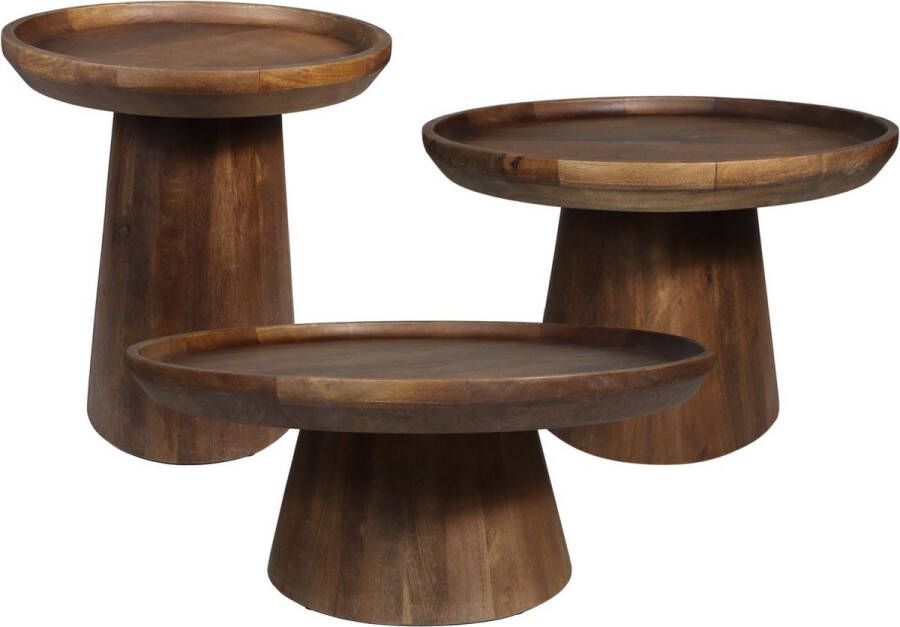 PS-Collection Fisher Salontafel 75x75x32 cm Bruin Mangohout salontafels rond salontafels salontafel zwart salon tafel salontafel rond salontafel industrieel salontafel vierkant salontafel marmer salontafel wit - Foto 2