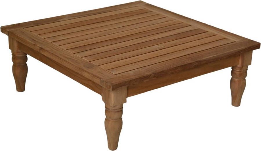 PS-Collection Hannah Salontafel Tuin 80x80x30 cm Naturel Teak salontafel buiten salontafel tuin salontafel outdoor koffietafel tuin salon tafel buiten rond tuintafel rond tuin tafel buiten salontafel