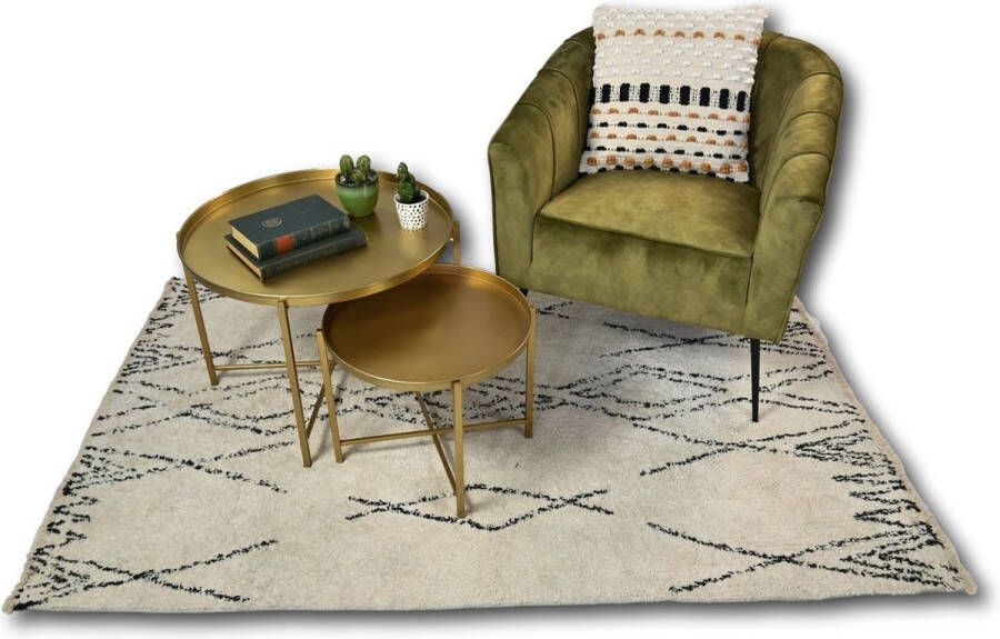 PuurSpirits Lowri Salontafelset ø65x45 ø45x38 cm Goud Metaal salontafels rond salontafels salontafel zwart salon tafel salontafel rond salontafel industrieel salontafel vierkant salontafel marmer salontafel wit