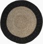 PuurSpirits Myles Vloerkleed ø150cm Zwart Raffia Zeegras vloerkleed rond vloerkleed kinderkamer vloerkleed vintage vloerkleed 160x230 vloerkleed 200x300 vloerkleed laagpolig - Thumbnail 1