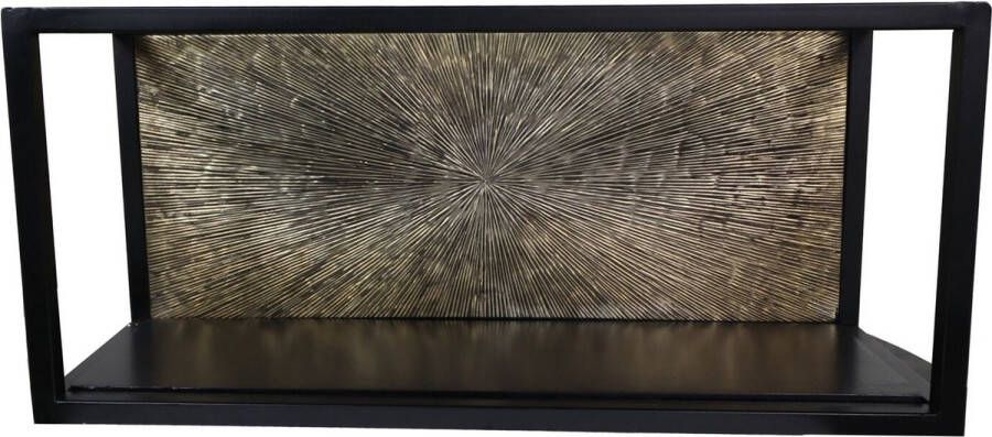 PuurSpirits Noor Wandplank 55x18x25 cm Goud Zwart Aluminium Hout