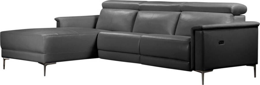 PU Wood Metal Plastic Lund Chaise Loungebank met 1 Elektrische Relaxfauteuil in Grijs PU