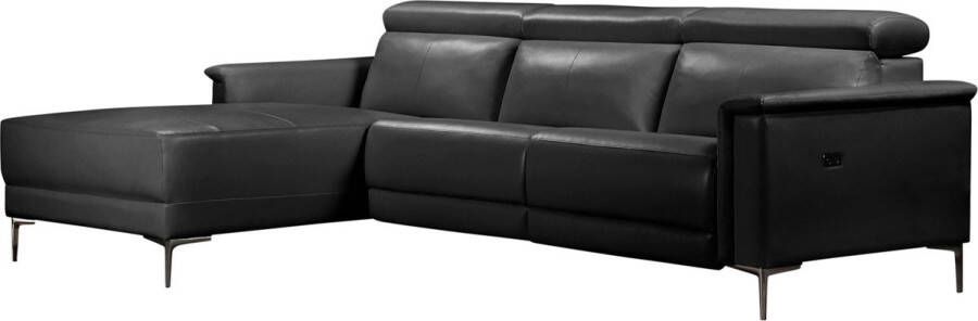 PU Wood Metal Plastic Lund Chaise Loungebank met 1 Elektrische Relaxfauteuil in Zwart PU