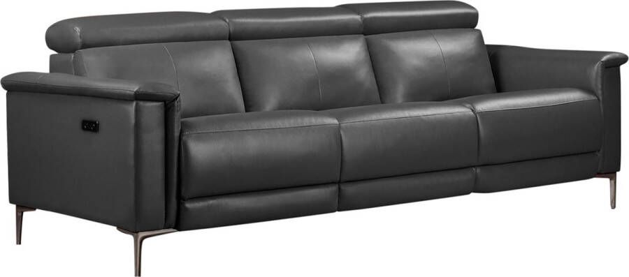 PU Wood Metal Plastic Lund Sofa 3 zits met 2 elektrische fauteuils in grijs PU