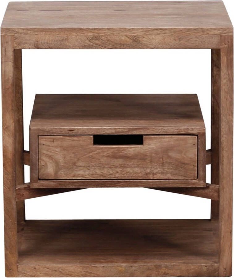 PW-Collection DePauwWonen Nachtkastje Alessandra beschikbaar in 1 of 2 lades Nachtkastjes Slaapkamer Bijzettafel Modern Sidetable Industrieel Hout - Foto 2