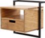 PW-Collection DePauwWonen Nachtkastje Dimi open Nachtkastjes Slaapkamer Bijzettafel Modern Sidetable Industrieel Metaal IJzer Hout - Thumbnail 2