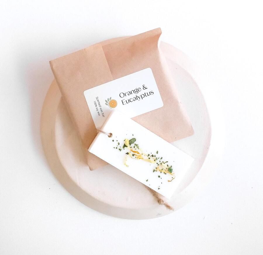 Pynappel Brievenbus cadeaus Geurhanger Orange & Eucalyptus Geurhanger Kledingkast Sojawas Geurhangers Huisparfum Soja Was Huisgeur Waxmelts Sinaasappel Geur