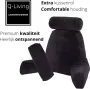 Q-Living Leeskussen Met Nekrol Extra Nekrol Bookseat Lekker Lui Lezen Meditatiekussen Leeskussen Voor In Bed Onderrug Ondersteuning Ontspanningskussen Relaxkussen Zitkussen Leeskussen Met Armsteun Fluweel Blauw - Thumbnail 1