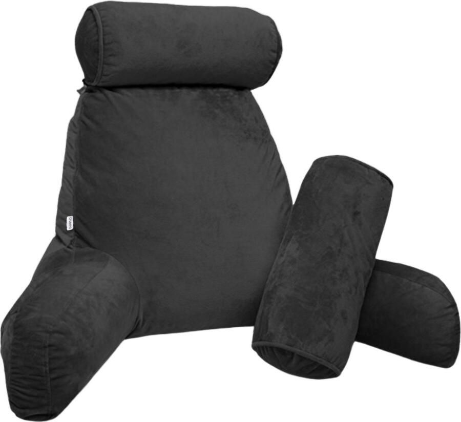 Q-Living Leeskussen Met Nekrol Extra Nekrol Bookseat Lekker Lui Lezen Meditatiekussen Leeskussen Voor In Bed Onderrug Ondersteuning Ontspanningskussen Relaxkussen Zitkussen Leeskussen Met Armsteun Roze - Foto 2