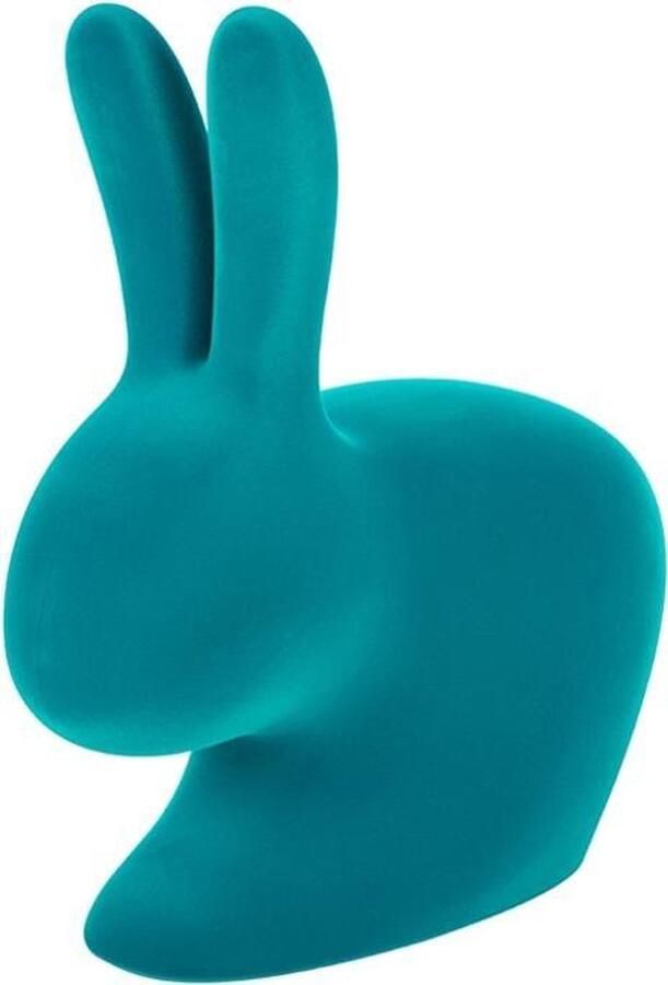 Qeeboo Rabbit Chair Velvet Turquoise