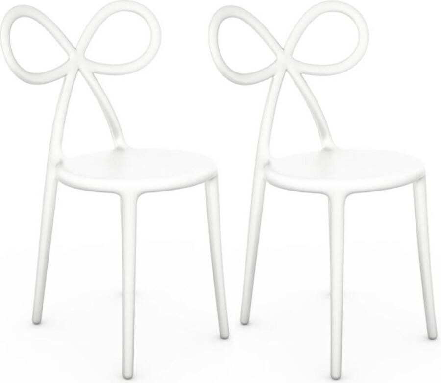 Qeeboo Ribbon Chair White set van 2 stuks