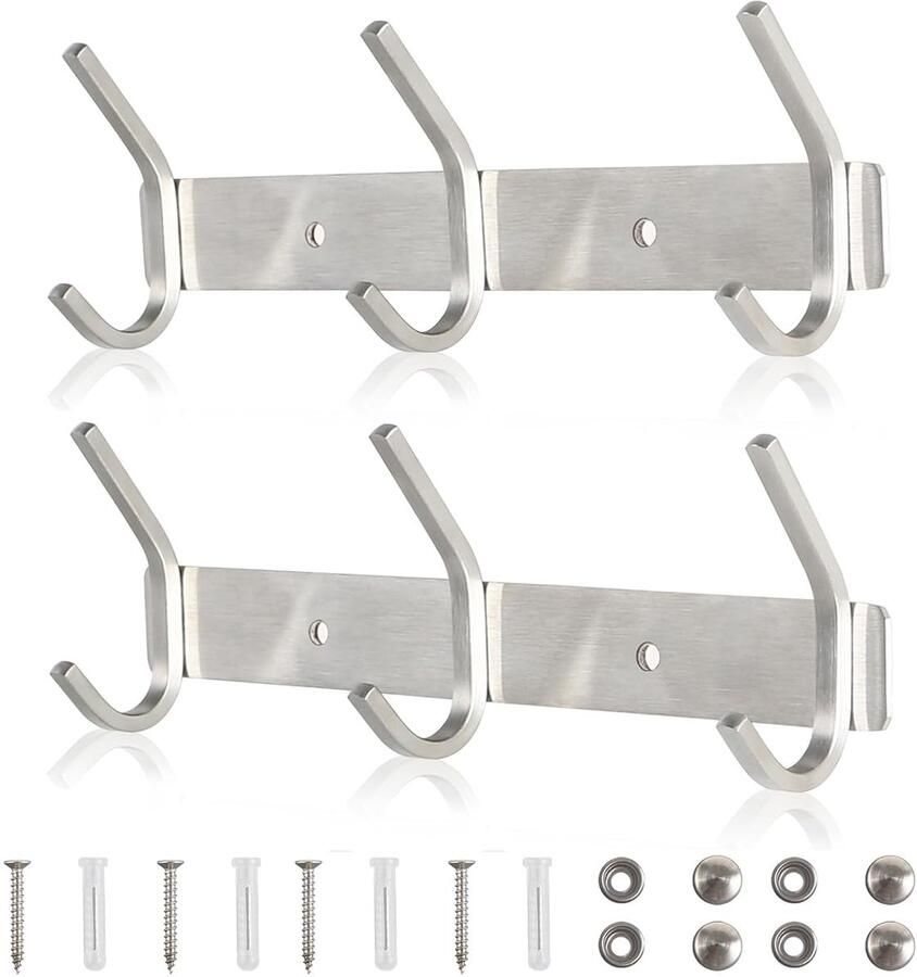 Qiannhee Multifunctionele Kapstokhaak Roestvrij staal Eenvoudige installatie