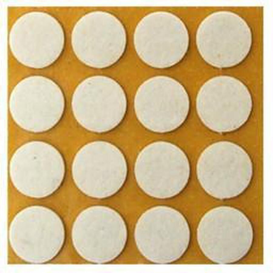 Qlinq Anti-krasvilt 18x bruin 25 x 25 mm vierkant zelfklevend meubel beschermvilt Meubelviltjes