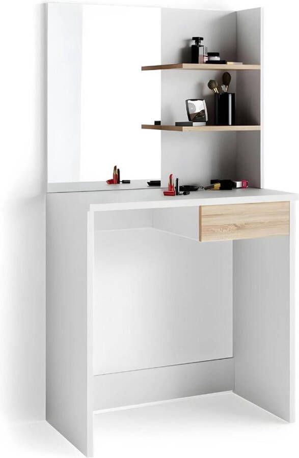 QProductz Qz Toilettafel Kaptafel met Spiegel Make up Tafel Toilettafel met Lade Moderne Kaptafel 40 x 75 x 141
