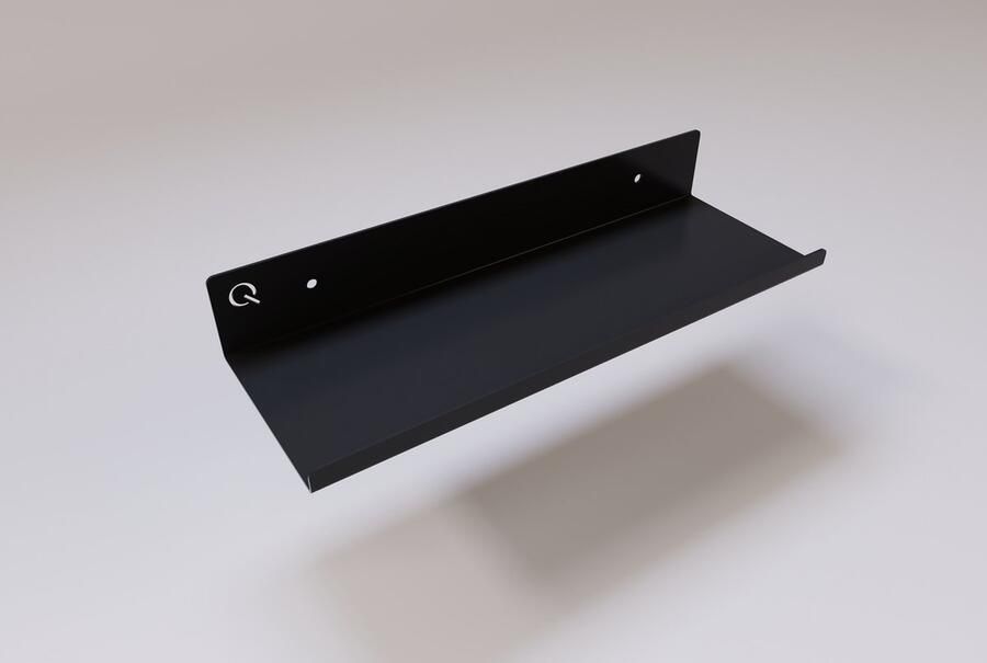 Qstiel Qlavo Fotolijstplank Zwart 40cm Metaal Stevig materiaal wandplank fotoplank zwevend