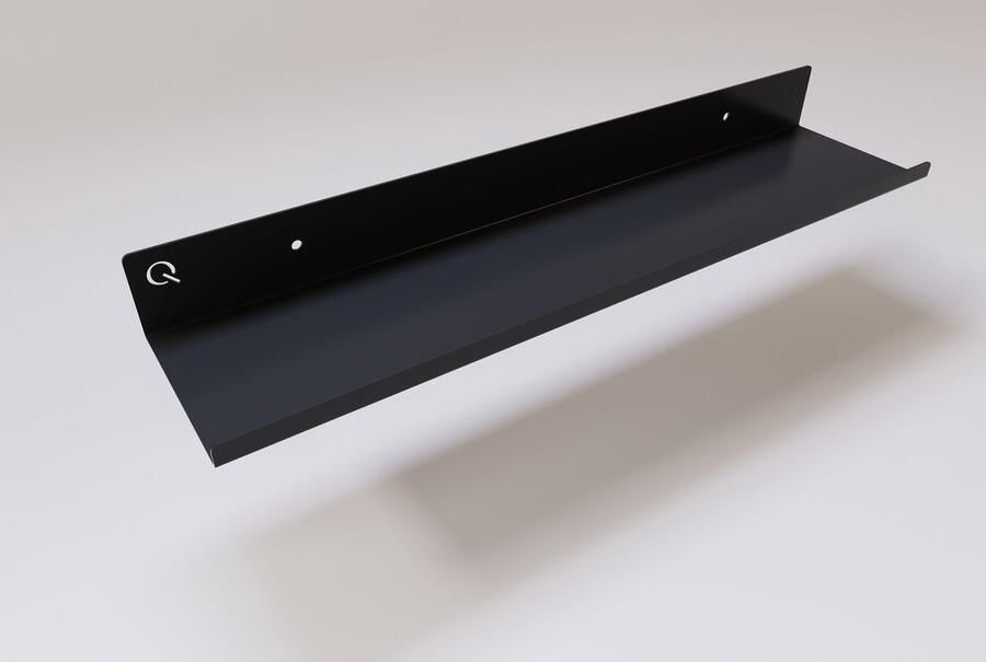 Qstiel Qlavo Fotolijstplank Zwart 60cm Metaal Stevig materiaal wandplank fotoplank zwevend