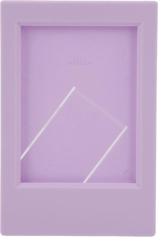 QTTVBTNA 1 stuk Rechthoekige Fotolijst Voor 3 Inch Foto s Klassiek Plastic Bureaumodel met Standaard Voor Bureau of Wanddecoratie Lila Paars