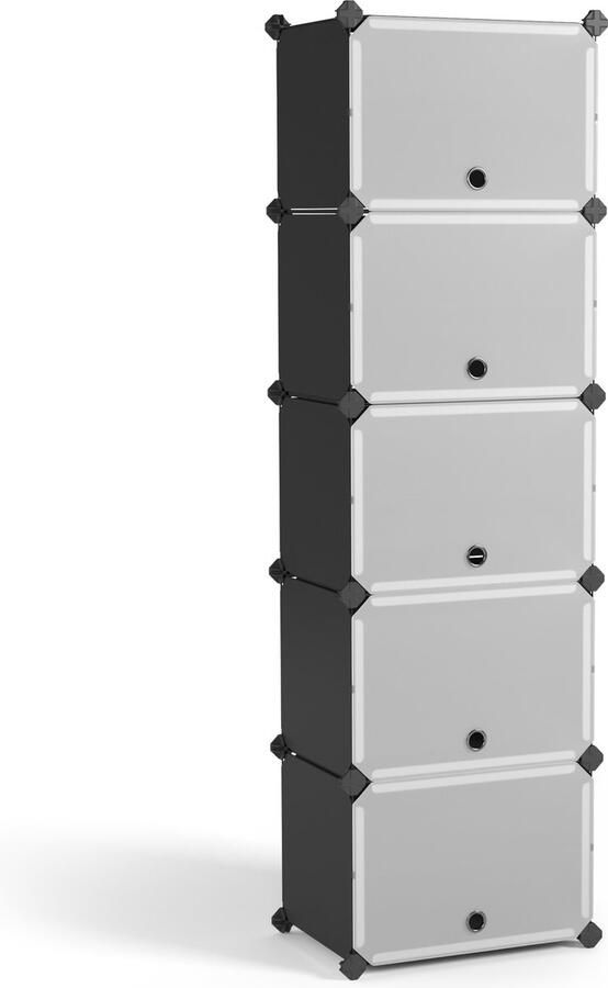 Qualihome Verstelbaar Schoenenrek 20 Paar Schoenen Schoenenkast Zwart Creëer jouw eigen schoenrek