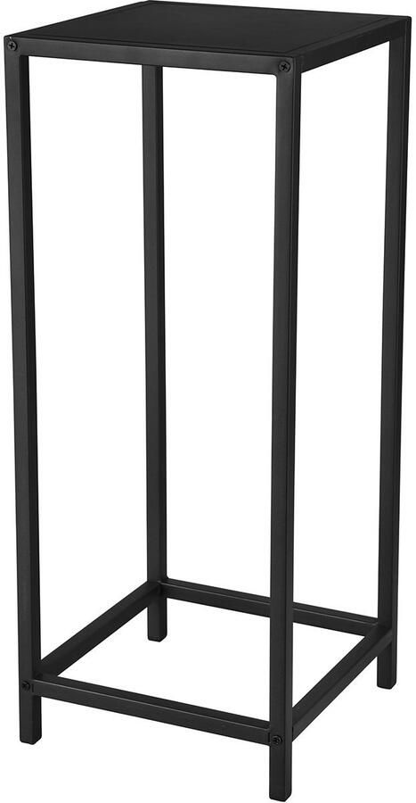 Qualu Bijzettafel Torna Koni Vierkant 25x25x60cm Zwart Metaal