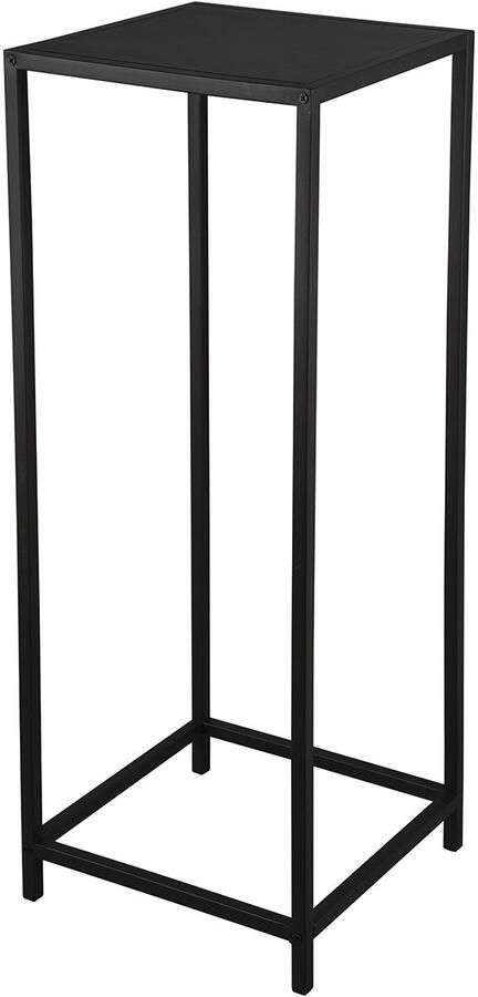 Qualu Bijzettafel Torna Koni XL Vierkant 31x31x80cm Zwart Metaal