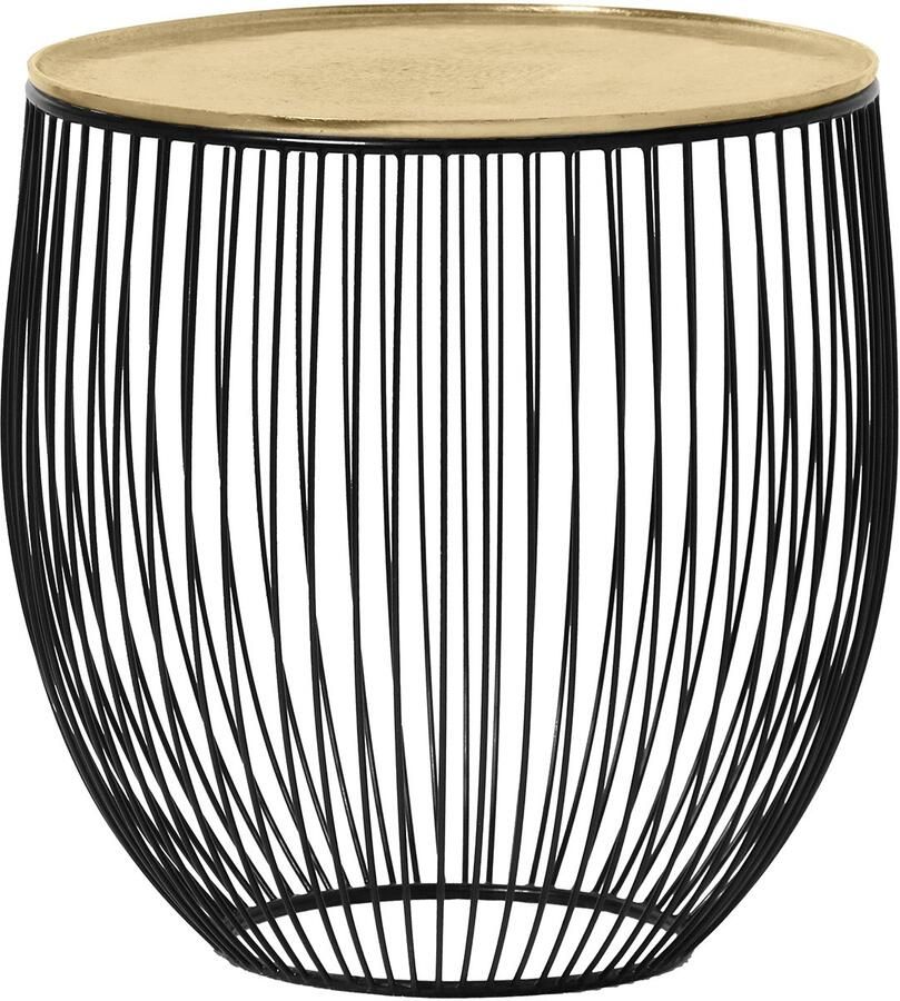 TRIO Bijzettafel Rana Rond 42cm Zwart Goud Metaal