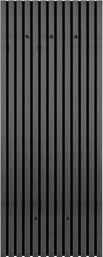 Qualu Kapstok Torna Geve Wandgarderobe 50x125cm Antraciet MDF