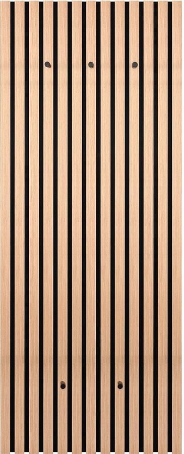 Qualu Kapstok Torna Geve Wandgarderobe 50x125cm Eiken MDF