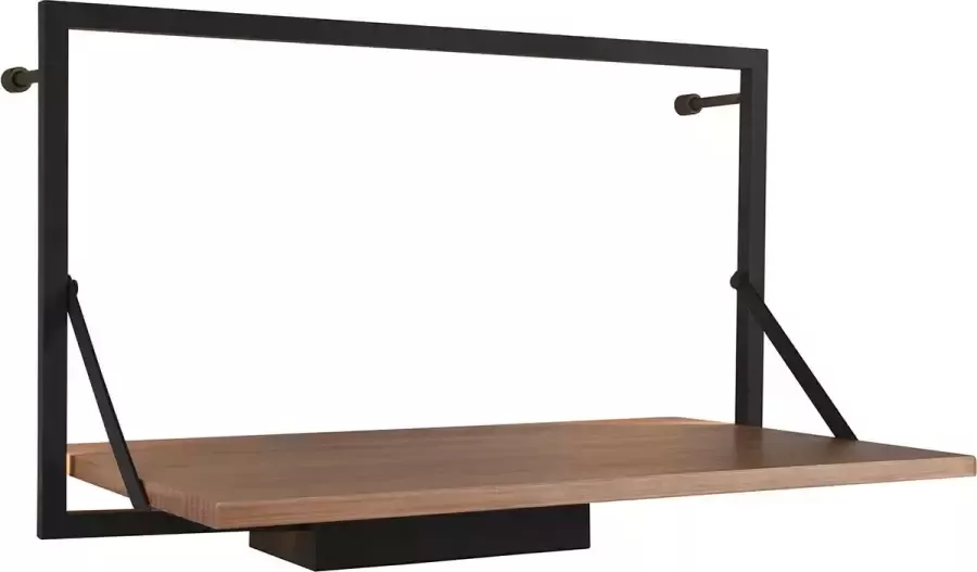 Quani Wandrek Trinon Lino Rek met LED Verlichting 9W Warm Wit 3000K Zwart