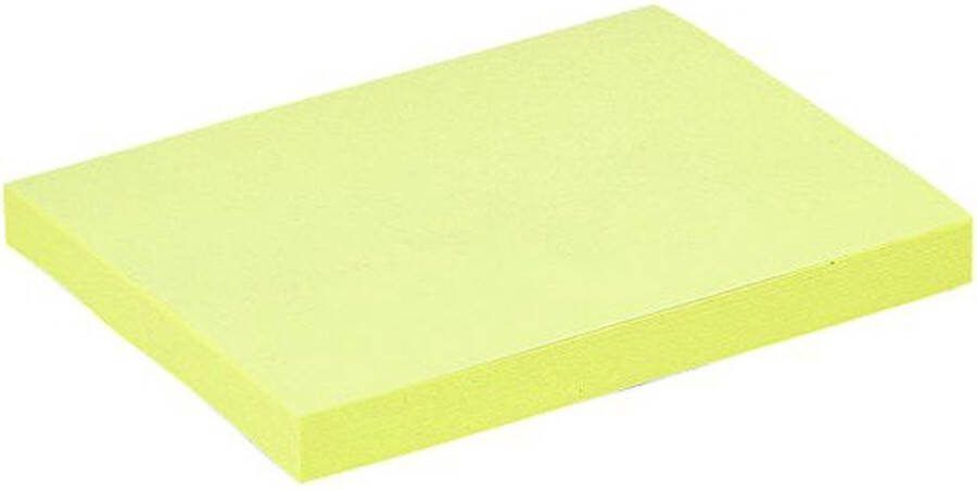 Quantore Memoblok 76x101mm geel Omdoos a 6 stuk x 100 vel 6 stuks
