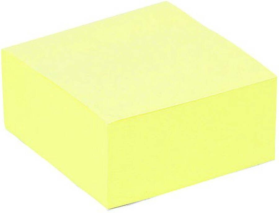 Quantore Memoblok 76x76mm geel 400 Omdoos a 6 stuk x 400 vel 6 stuks