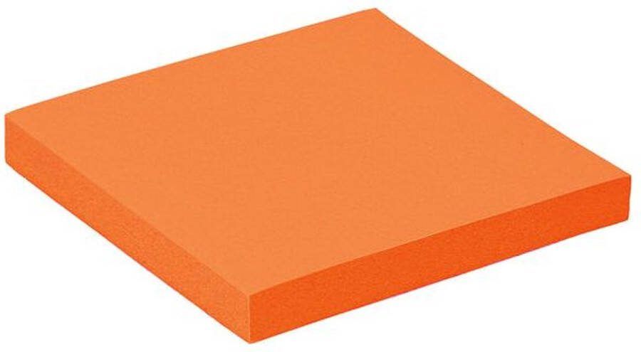 Quantore Memoblok 76x76mm neon oranje Omdoos a 6 stuk x 100 vel 6 stuks