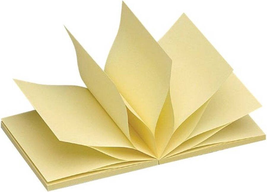 Quantore Memoblok z-note 76x76mm geel Omdoos a 6 stuk 120 stuks