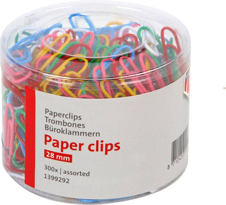 Quantore Paperclip 28mm assorti 300 stuks Doos a 300 stuk 10 stuks