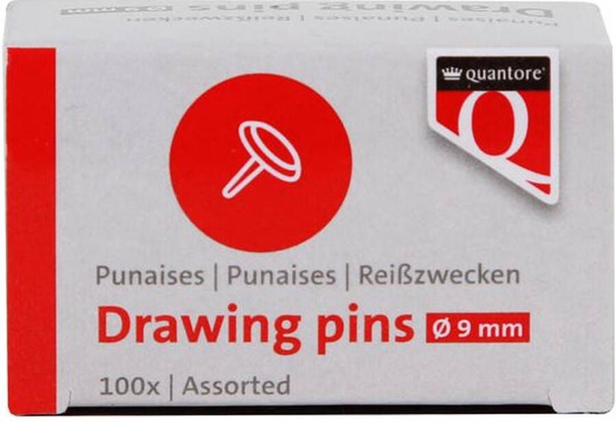 Quantore Punaises assorti 100 stuks Doos a 100 stuk 20 stuks