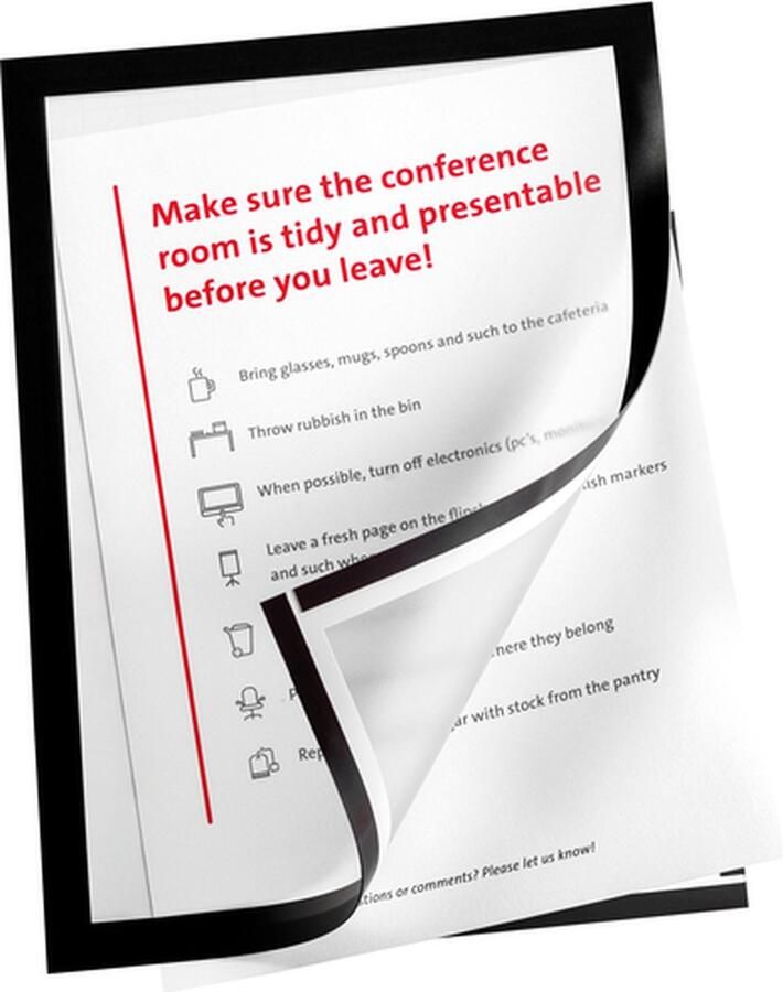 Quantore Frame A4 zelfklevend zwart 2 stuks