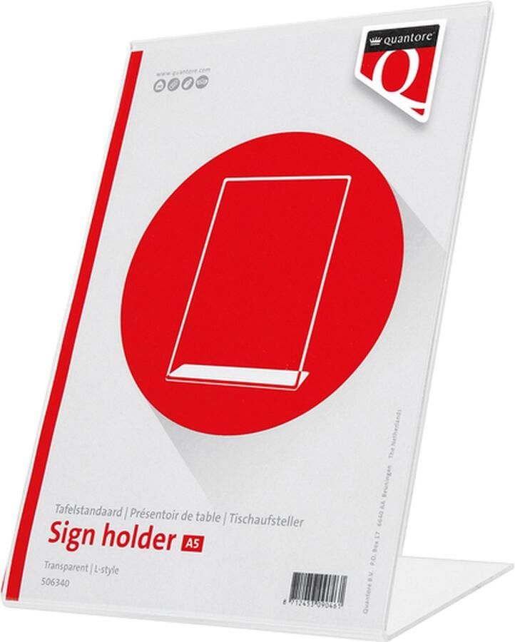 Quantore Kaarthouder a5 l staand 12 stuks