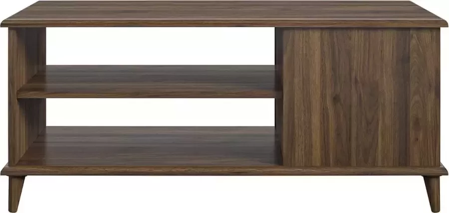 Queer Eye Farnsworth Salontafel met 1 deur in MDF columbia walnoot