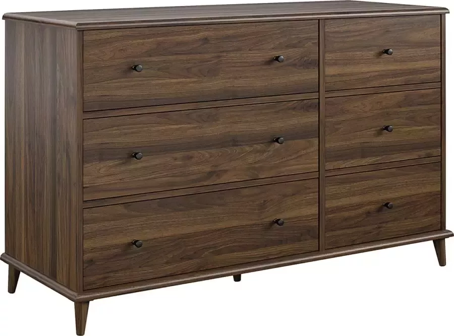 Dorel Home Ladekast met 6 lades in MDF florence walnoot
