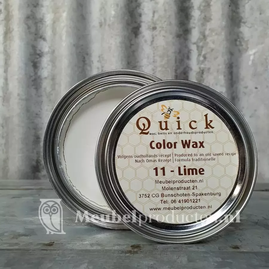 Quick Krijtwas Kalkwas Colorwax Terpentijnwas Wit Whitewash Lime 375 ml