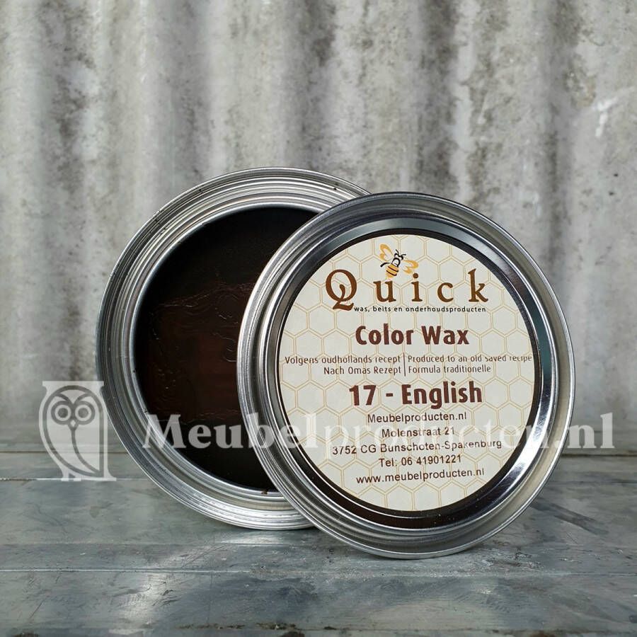 De Vesting Boenwas Antiekwas Terpentijnwas Meubelwas Was English Colour 370 ml