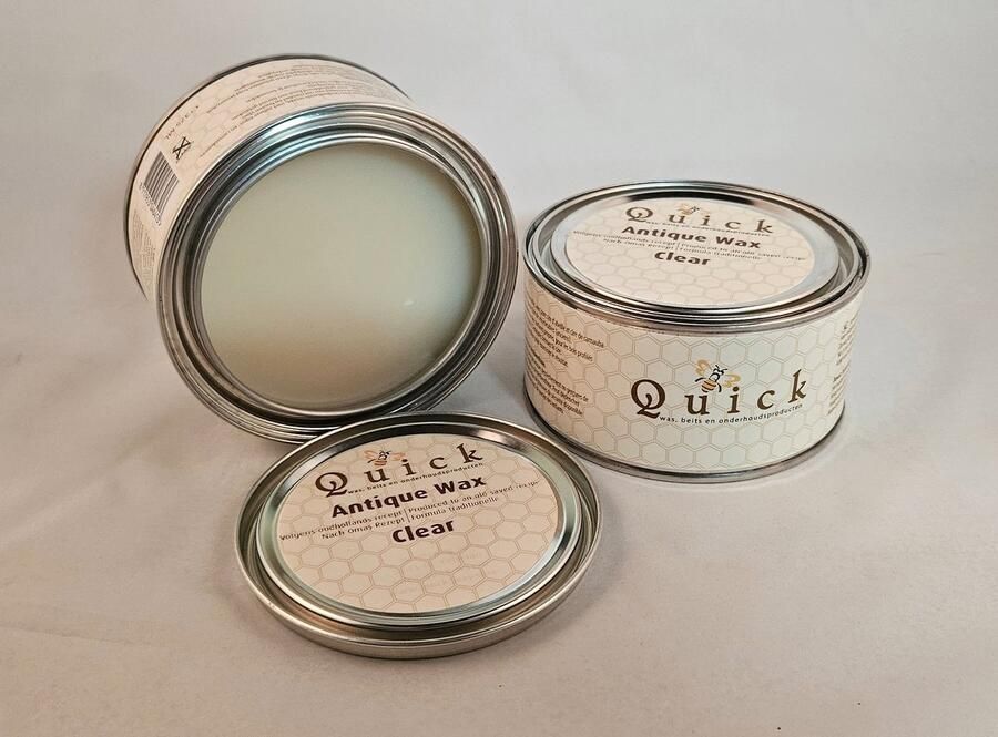 Quick-was Quick wax (antiekwas boenwas Terpentijnwas)Clear Tranparant naturel 375 ml
