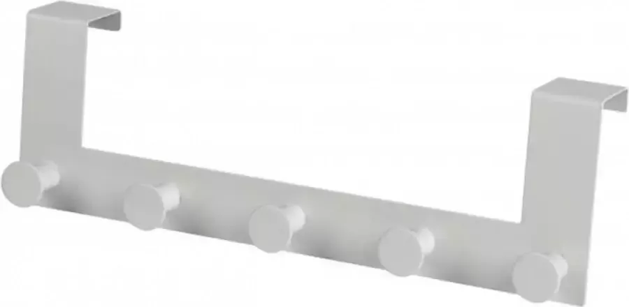 Quinto Urban Living Kapstok Deurhanger 5 Haken Wit RVS