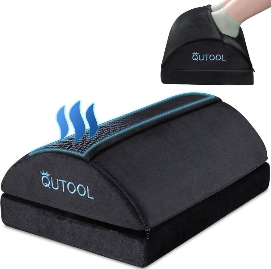 QUTOOL Voetsteun bureau ergonomische voetensteun kussen voetensteun met verstelbare hoogtes voetensteun onder bureau voor auto thuis kantoor en gaming
