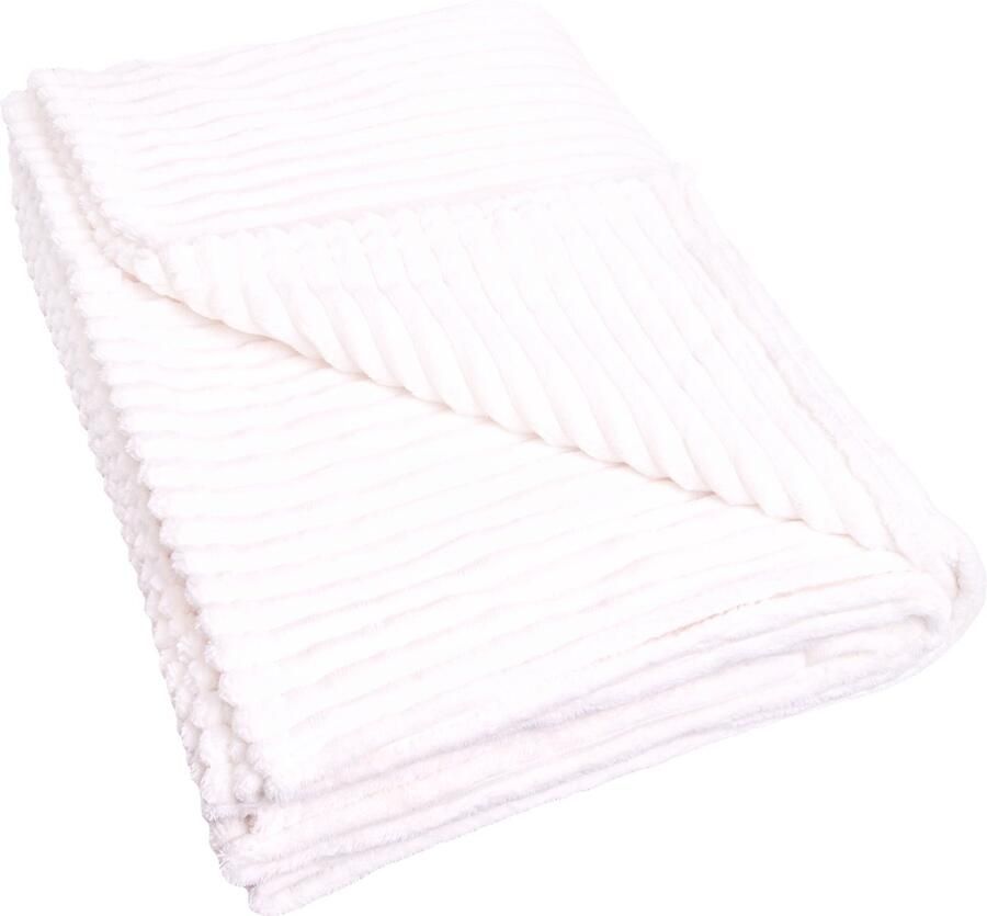 QUVIO Plaid Plaids – Deken – Dekens – Dekentje – Deken beige – Plaid beige – Deken polyester – Polyester deken – Plaid polyester – Beige deken – Beige Plaid – Dekentje bank – Denken voor bank – Kleed voor bank – Polyester – 200x230cm Beige