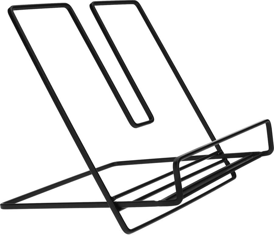 QUVIO Boekensteun Boekenstandaard Boekenhouder Boekenkast Boekenrek Bookstand Metaal Zwart 20 x 20 x 21 cm