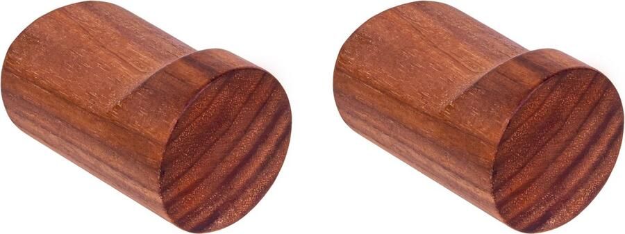 QUVIO Kledinghanger Ophanghaak Kleding haak Kapstok haakje Wandkapstok Kapstok haken Kapstokken Wandhaakje Haakje voor in de badkamer hal of keuken Hout Donkerbruin Set van 2